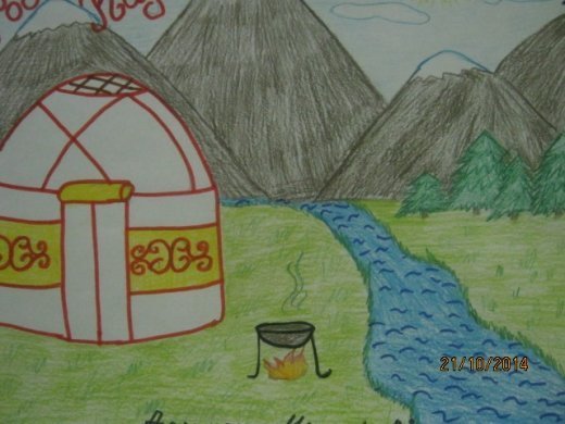 Рисунок моя Родина Казахстан