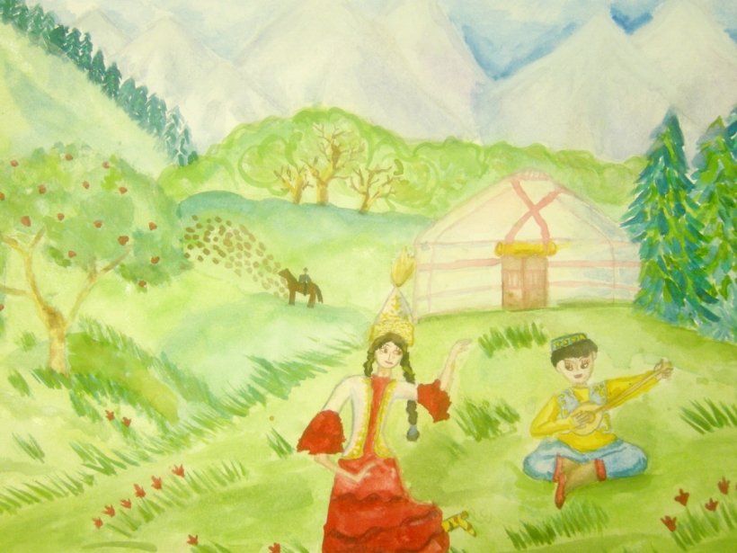 Рисунок наурыз для детей. Наурыз рисунок. Рисование по теме Наурыз. Моя Родина Казахстан детские рисунки.
