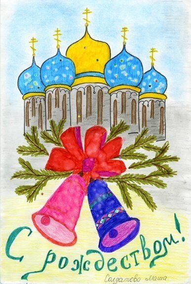 Рисунок на рождественскую тему (67 фото)