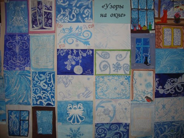 Рисование зимние узоры в подготовительной группе