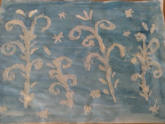 Рисование зимние узоры в средней группе