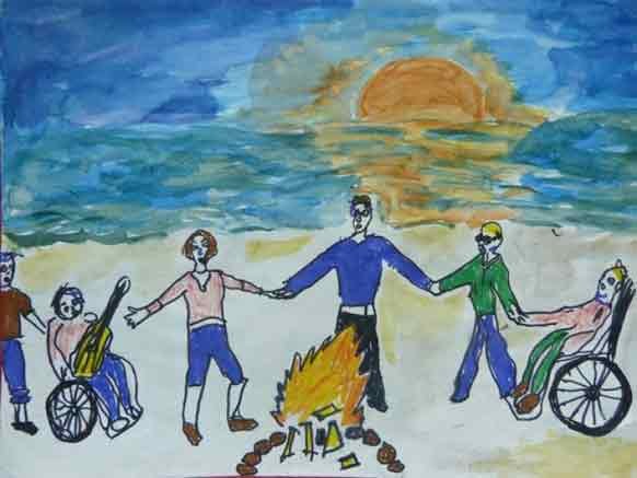 Рисование на тему инвалиды