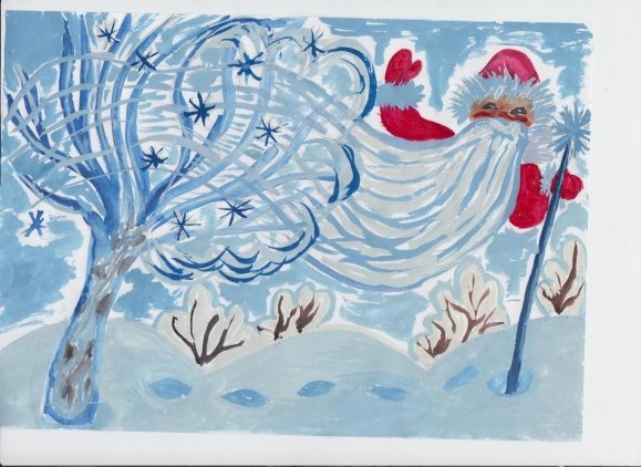 Рисунок на тему зимняя фантазия