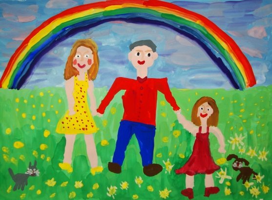 Детские рисунки семьи