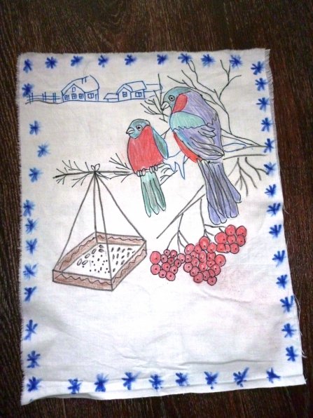 Рисунок на тему Синичкин день