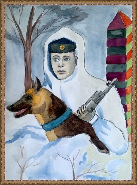 Раскраска собаки на войне