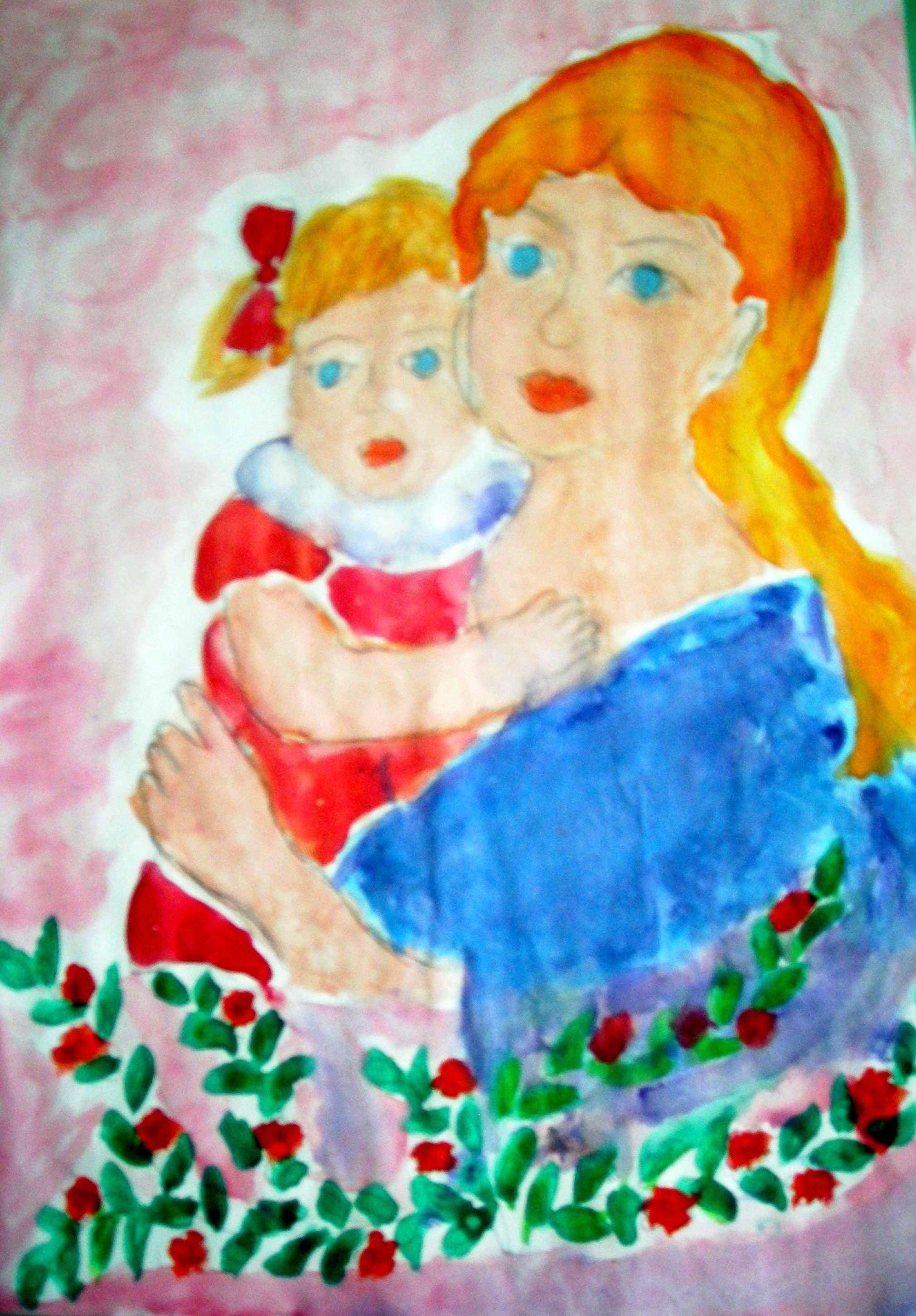 Детские рисунки ко Дню матери