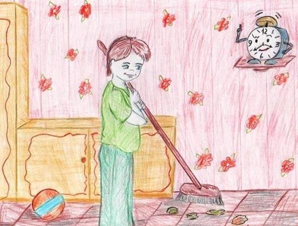 Рисунок на бытовую тему