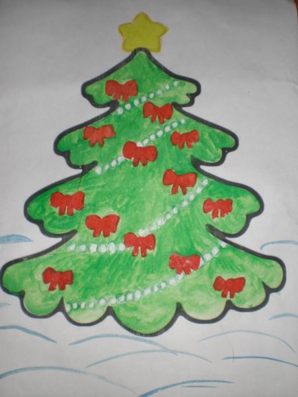 Украсим ёлку рисование старшая группа