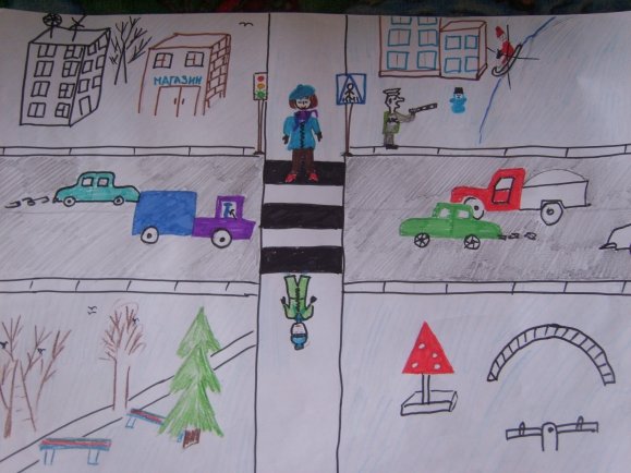 Рисование дорожное движение в подготовительной