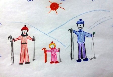 Детские рисунки на тему спортивная семья