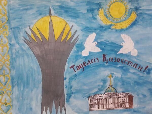 Детские рисунки ко Дню независимости