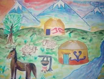 Казахстан рисунок