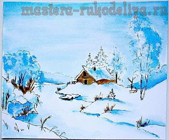 Зимнее Забайкалье рисунок