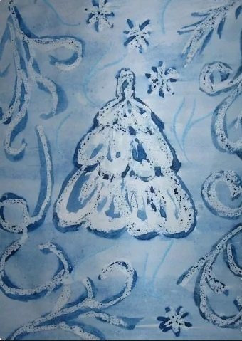 Морозные узоры на окне работы детей