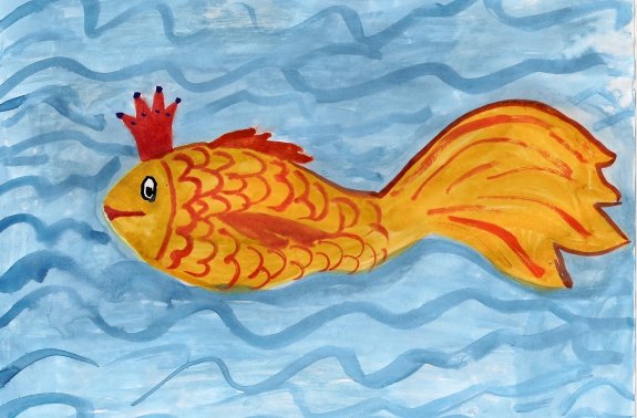 Колдина Золотая рыбка рисование