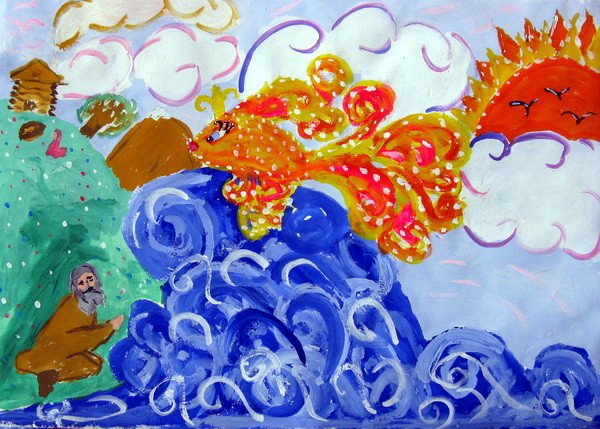 Рисунки к сказкам Пушкина для детей