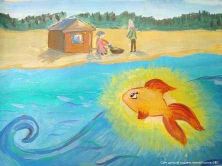 Рисование в подготовительной группе по сказке сказка о рыбаке и рыбке