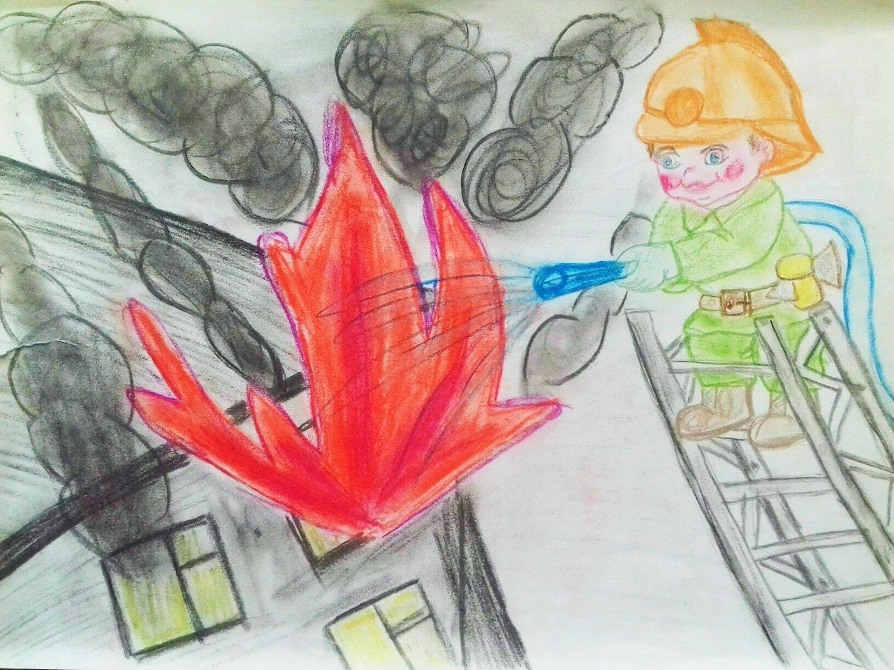 Рисование про пожарную безопасность для детей