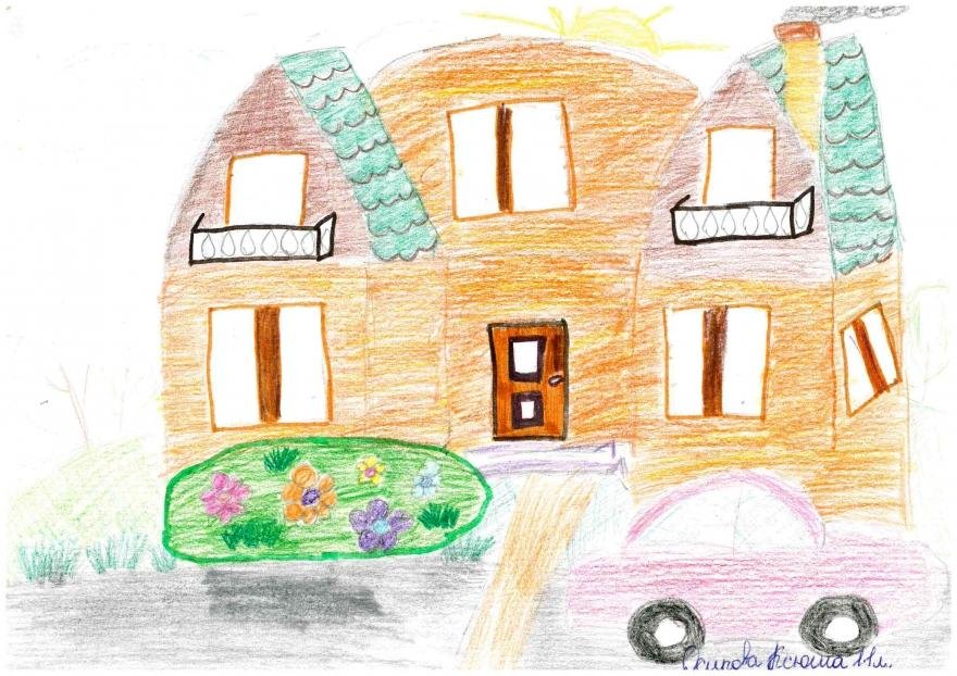 Рисунок дом мечты 7 класс изо. Рисование дом моей мечты. Дом своей мечты рисунок. Современный дом рисунок детский. Домик детский рисунок карандашом.