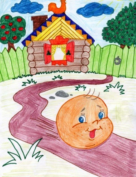 Рисунок к сказке Колобок