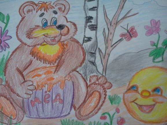 Колобок на пеньке рисунок