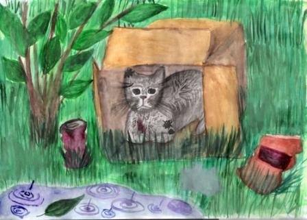 Рисунок на тему животные в городе