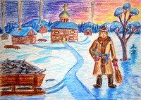 Рисунок на конкурс о Ломоносове