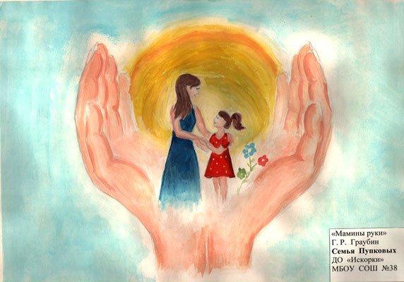 Тепло маминых рук рисунок