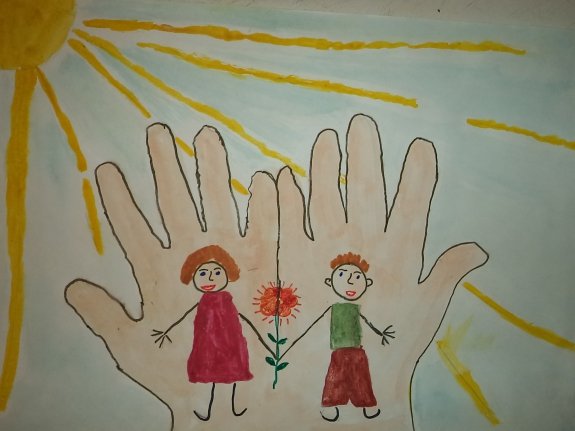 Мамины руки рисование