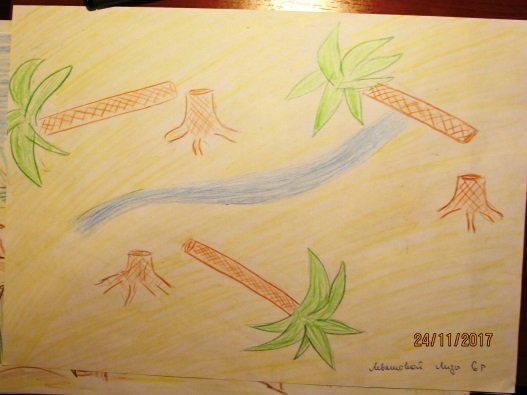 Рисунок к стихотворению Лермонтова три пальмы