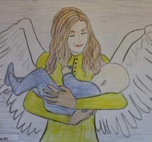 Рисунок Крылья ангела ко Дню матери