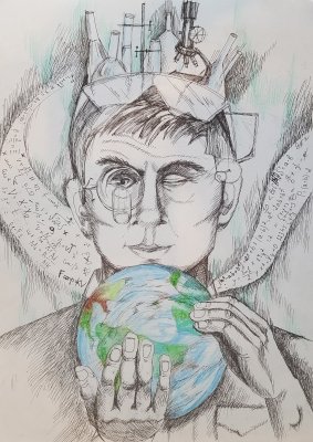 Мир науки глазами детей рисунки