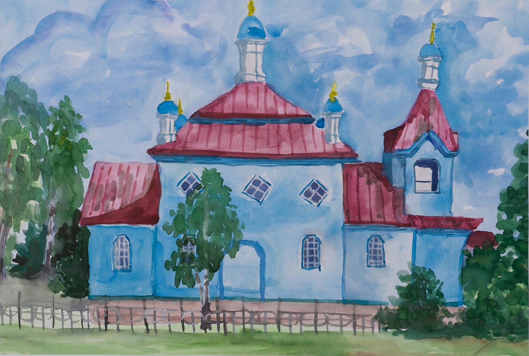 Храм Михаила Архангела Сорочинск рисунки детские