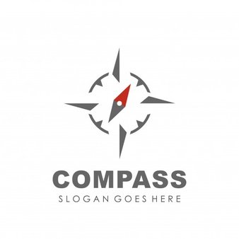 Дизайн логотипа с компасом