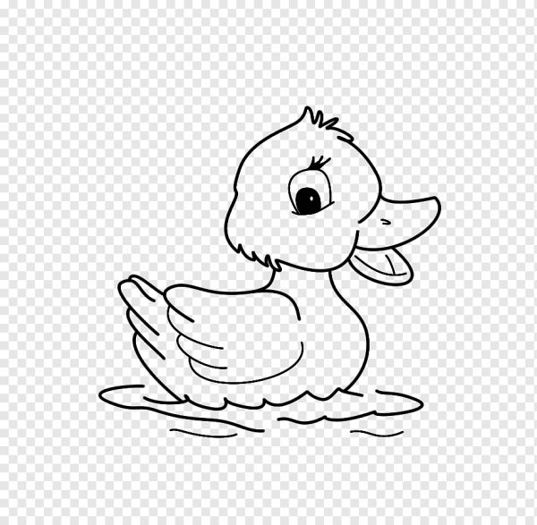 Утенок раскраска