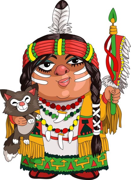 Индейцы. Раскраска