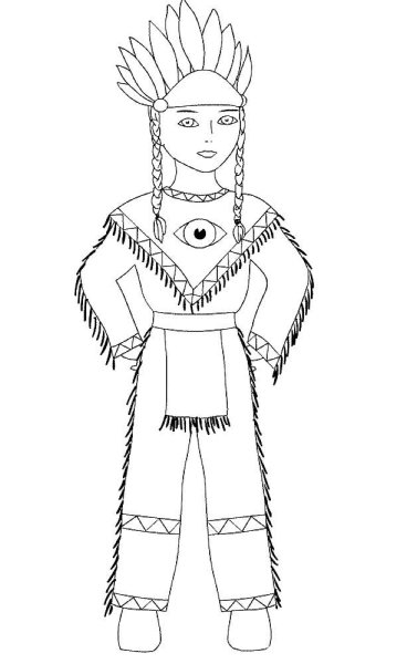 Детские рисунки индейцев