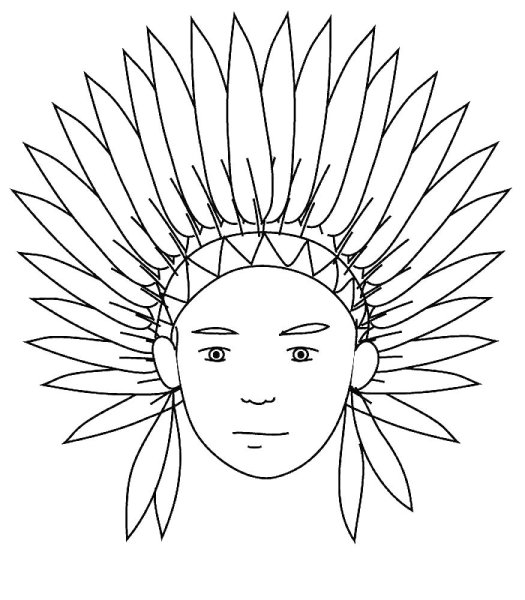 Аппликация индеец