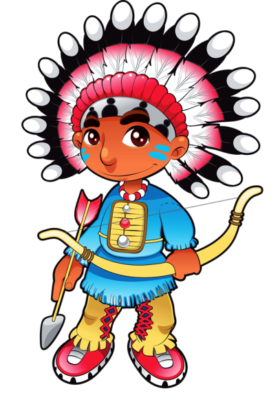 Индеец раскраска для детей