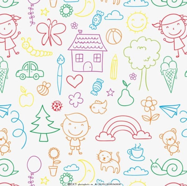 Бесшовные фоны - детские