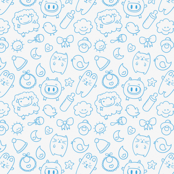 Бесшовный узор детский