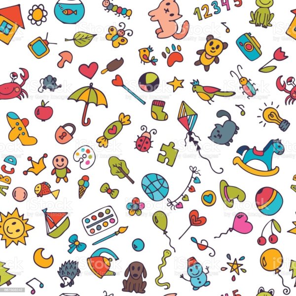 Бесшовные детские каракули