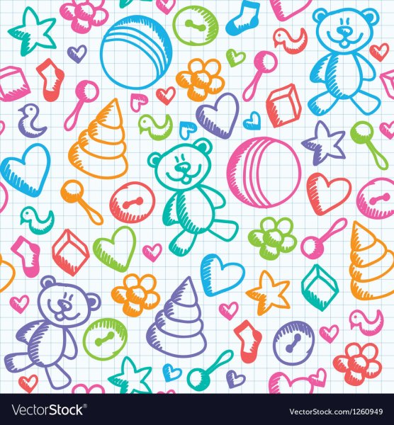Детские игрушки паттерн бесшовный