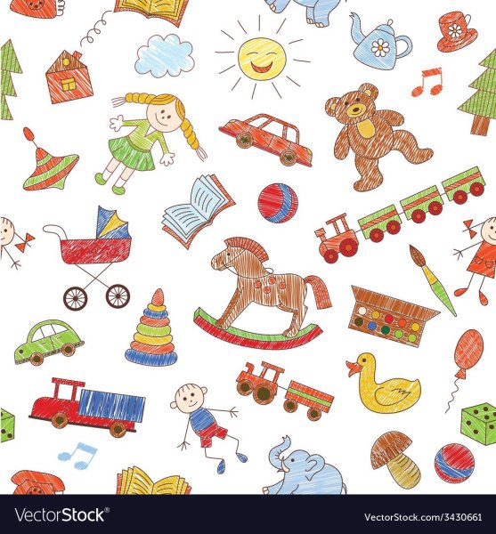 Паттерны с игрушками для мальчиков