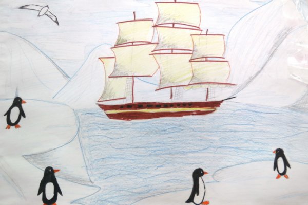 Пингвины живопись