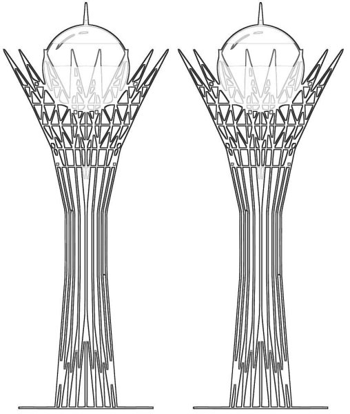 Раскраска Байтерек