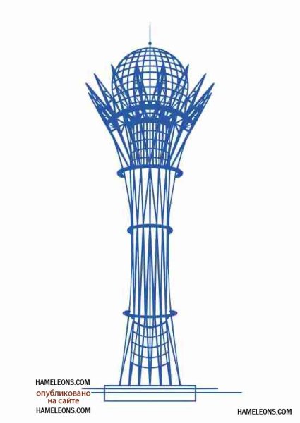 Байтерек Астана вектор бесплатно