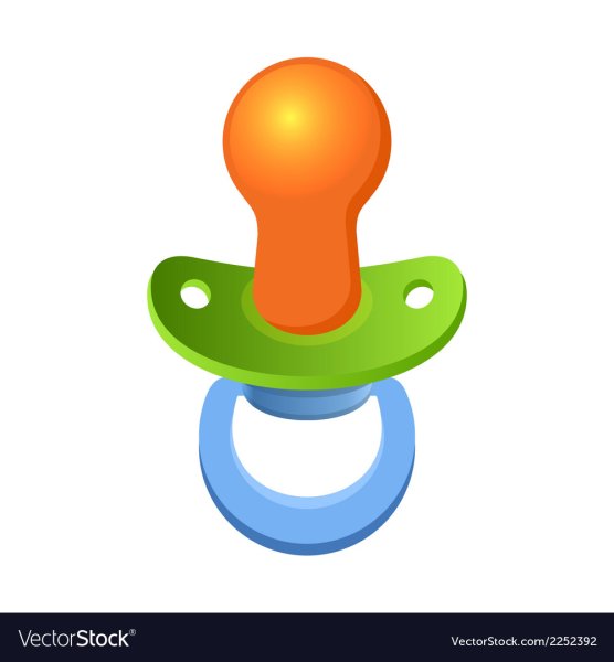 Детская соска на белом фоне