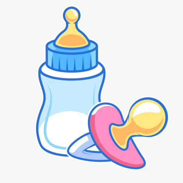 Бутылочки детские нарисованные